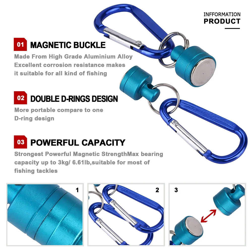 Goture-red de aterrizaje para pesca con mosca, con cuerda de cordón, hebilla magnética, fundición de hebilla de 8 formas para trucha, lubina, accesorios de pesca - imagen 4