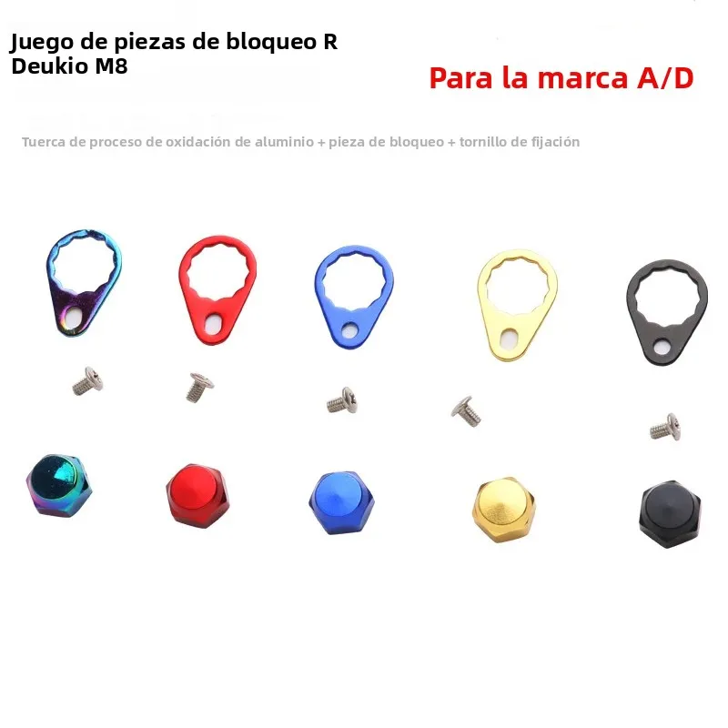 Tornillo de manivela DEUKIO M8 con placa, rosca izquierda/derecha - imagen 5