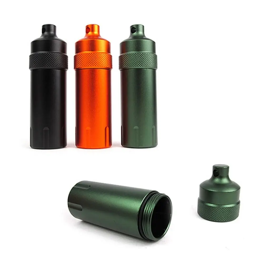 LLavero de botella de medicina, caja impermeable, tarro Irregular de latón, píldora para exteriores, botella con sello, botella impermeable, bote impermeable - imagen 2