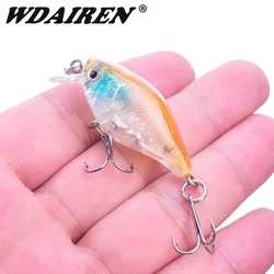 1 Pc Mini señuelo de pesca con manivela 4,5 cm 4,3g Wobblers de pesca en superficie cebo duro Artificial Isca Swimbait aparejos de pesca Crankbait