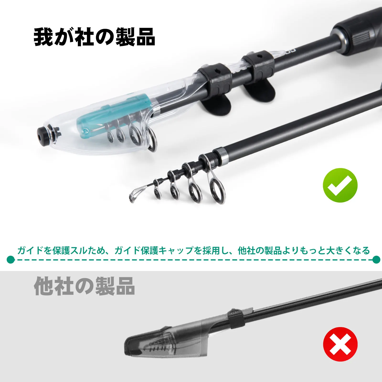 Goture BRAVERY caña de pescar en roca de alto carbono 1,68 M 1,8 M anillo guía FUJI caña de carpa caña de pescar de mar telescópica aparejos giratorios - imagen 4