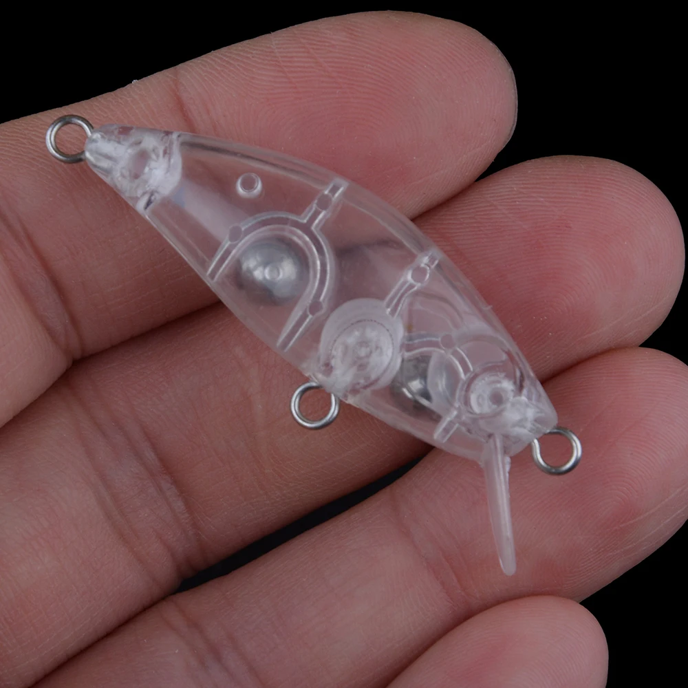 Chan'sHuang 30 Uds cebo en blanco sin pintar 5cm 4,2g Mirco hundimiento lento Crankbait DIY señuelo de pesca Artificial - imagen 5