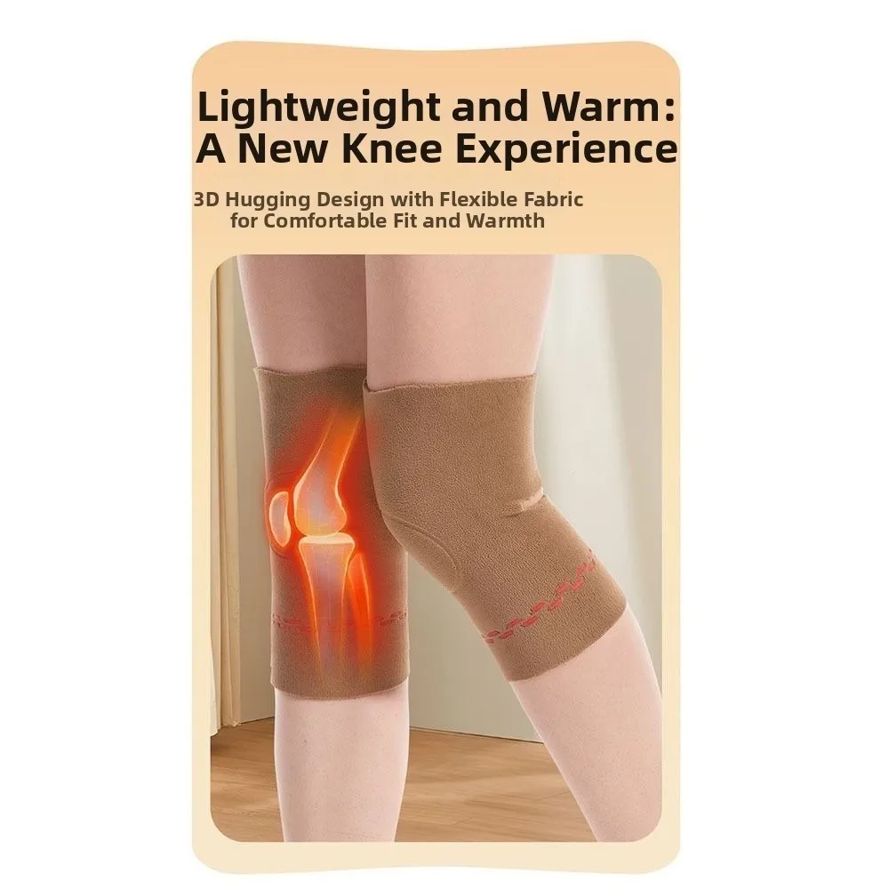 Rodillera cálida de lana de doble cara, Protector de rodilla grueso con retención de calor, rodillera cálida a prueba de viento para piernas frías antiguas