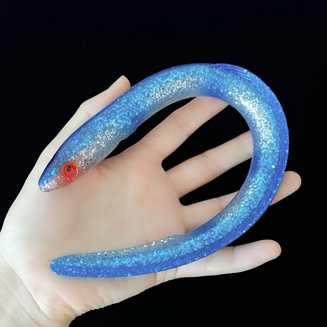 1 unidad de 30cm 58g Anguila de mar Swimbait carpa Wobblers barco de pescado suave grande cebo falso de silicona Artificial para señuelo de pesca - imagen 5