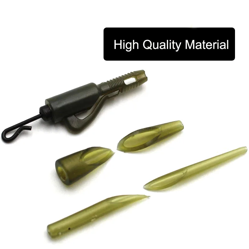 Accesorios de pesca de carpa, 30 Uds., Clip de plomo, cola giratoria de cambio rápido, mangas antienredos de goma para aparejos de pesca de carpa, aparejos de pesca gruesos - imagen 3