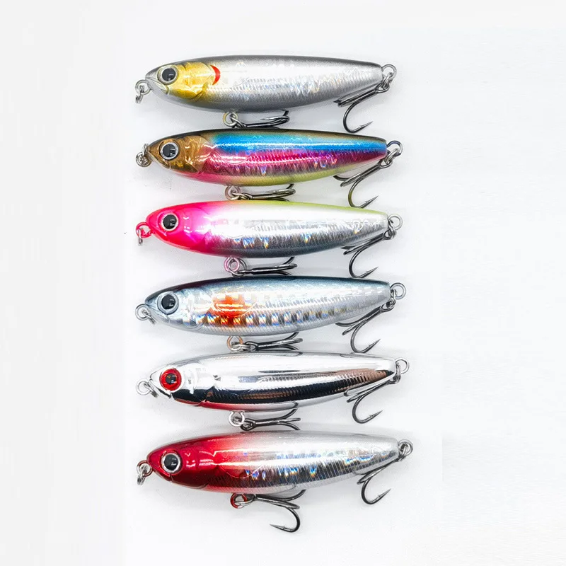 Señuelo de pesca con lápiz Topwater, 60/85mm, 6/12g, cebo flotante de superficie, señuelos de agua superiores para aparejos alimentadores de Lucio y lubina - imagen 2
