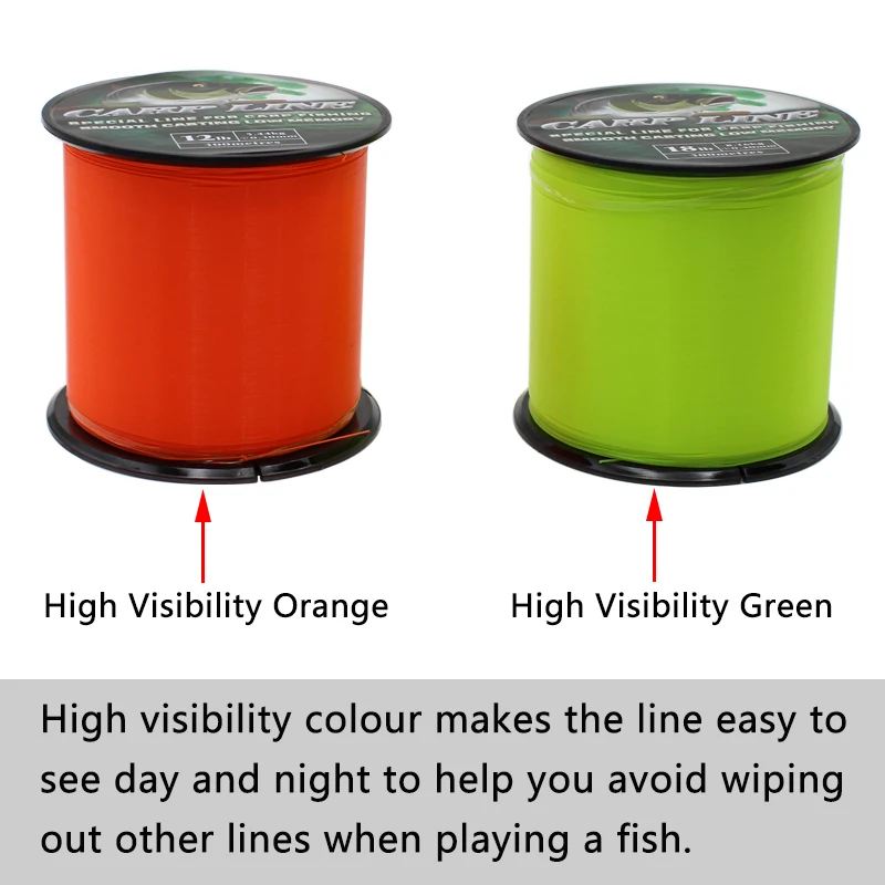 Línea de pesca de carpa de 1 piezas, sedal de nailon de 300m, gran resistencia a la abrasión, aparejos de alimentador de Terminal de pesca de carpa - imagen 4