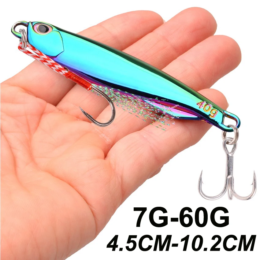 1 Uds. Señuelo de Pesca japonés 7/10/15/20/30/40g/60g plantilla de Metal accesorios de Pesca aleación de Zinc caballa lubina cebos de Pesca - imagen 5