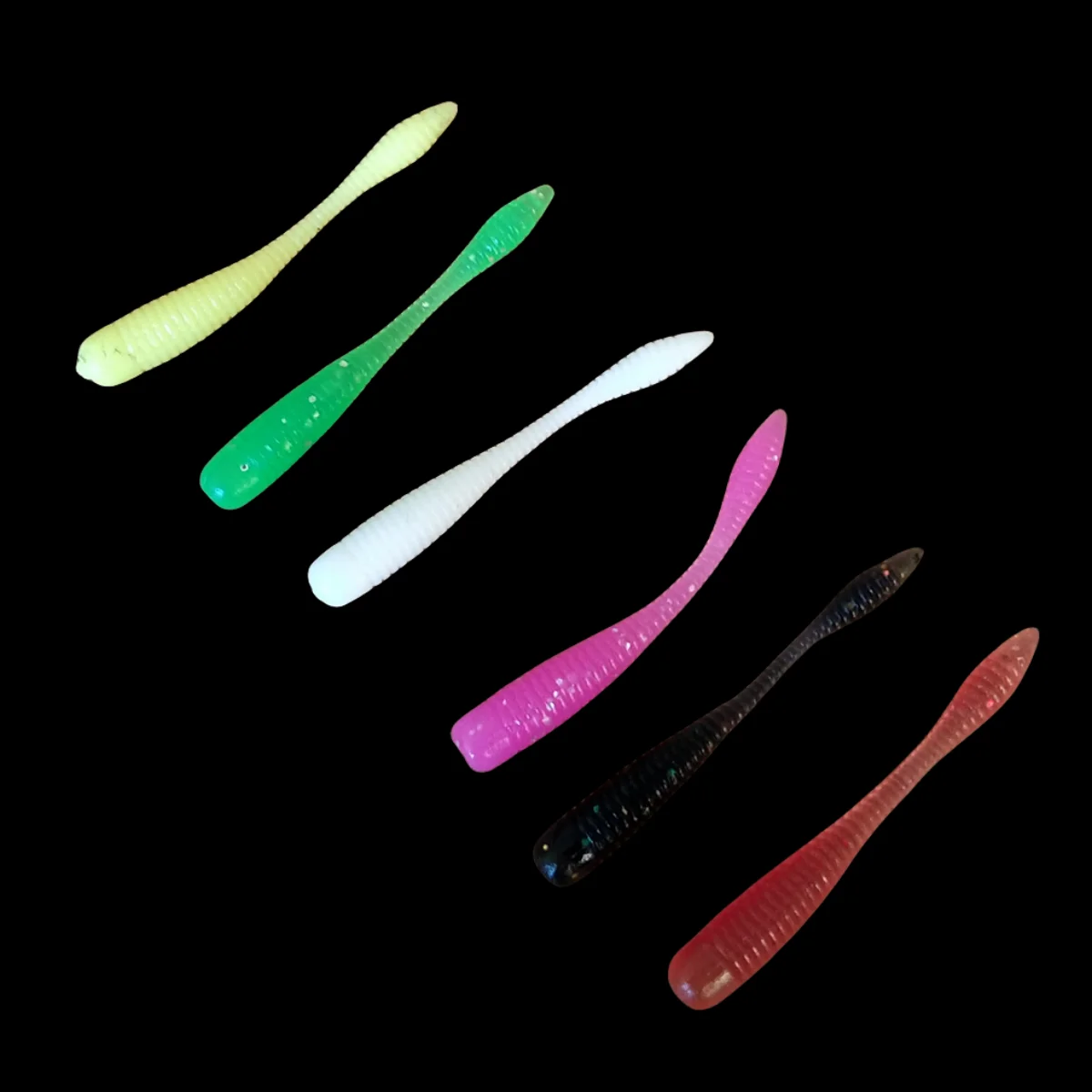 Swolfy-Señuelos de Pesca TPE 300 piezas, cebo blando flotante de 38mm, trucha, lubina, Ajing Ultra Rigs, Micro Jig Head, Drop Shot Rock, señuelos de silicona - imagen 2