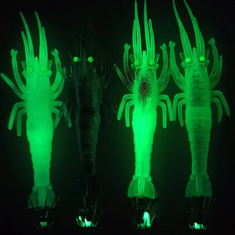 Señuelo de pesca suave de camarón, 1 unidad, 10g11cm, brillo, pulpo, sepia, anzuelo de calamar, cebo Artificial, aparejos de pesca - imagen 2