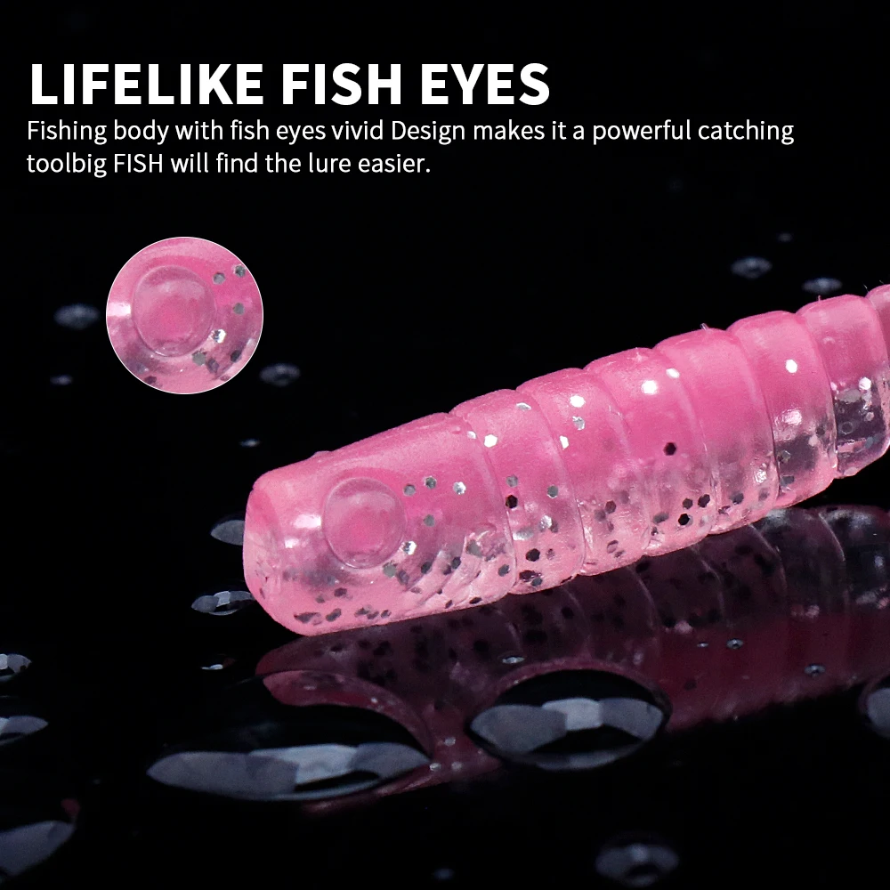 VTAVTA-Cebo blando de silicona de 40mm, Señuelos de Pesca 20 piezas Minnow Wobbler Paddle Tail Shad Swimbait, cebo Artificial de PVC, aparejos de lubina - imagen 3