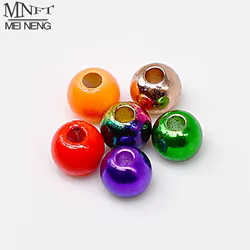 MNFT-Cuentas de latón para pesca con mosca, Material para atar moscas, ninfa, Stonefly Streamer, 3,2mm, 6 colores