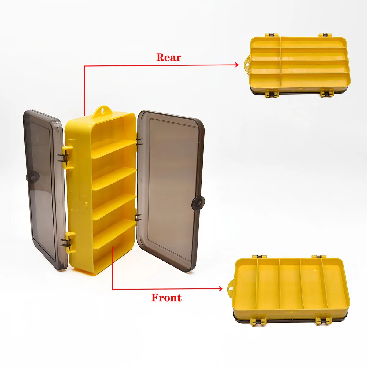 Caja de aparejos de doble cara, caja de almacenamiento de cebo falso, gancho de señuelo, accesorios de pesca, caja de almacenamiento de herramientas, suministros de pesca Wobbler de carpa - imagen 4