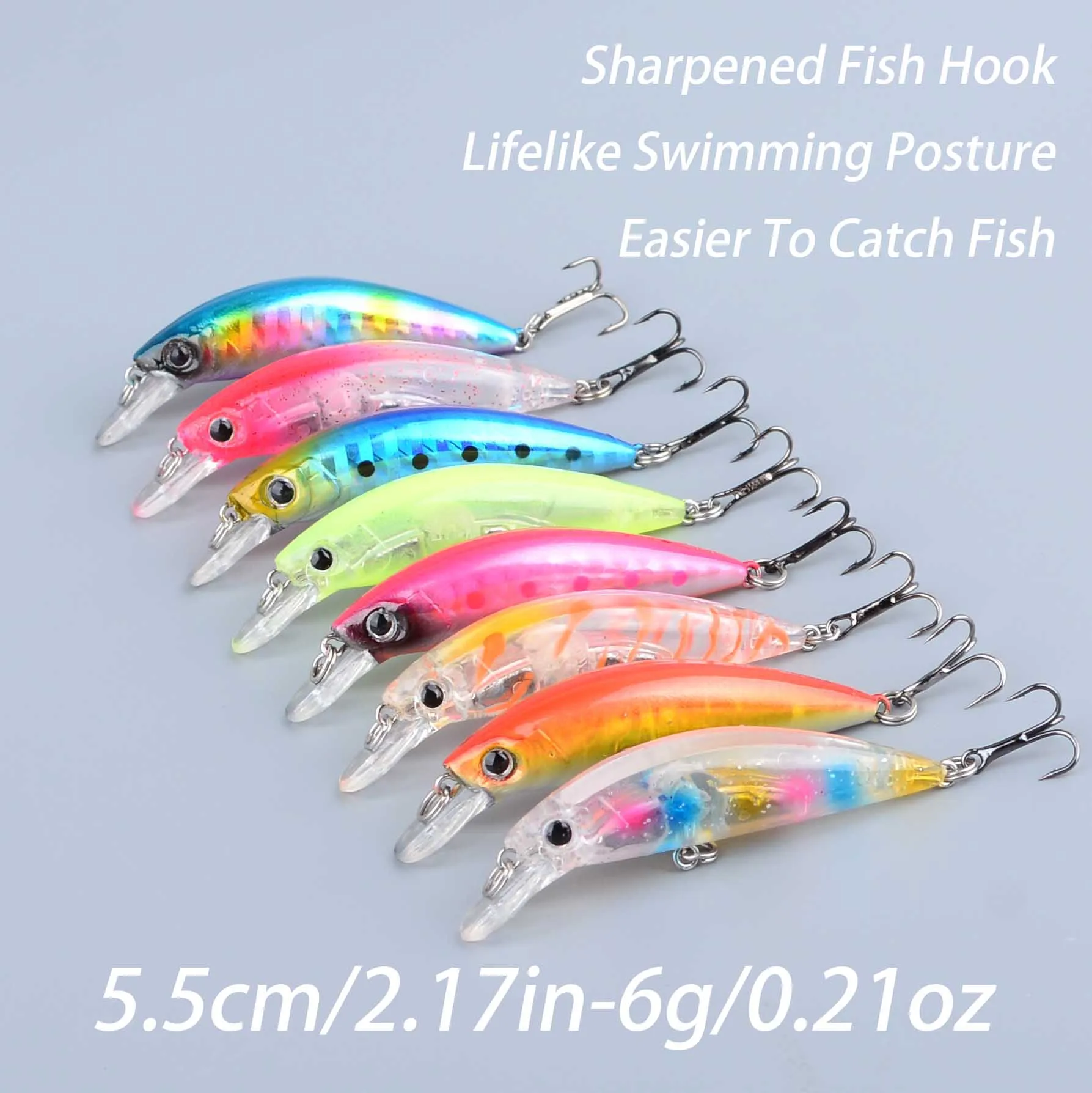 Señuelos Crankbait Minnow artificiales de cebo duro para spinning - imagen 4