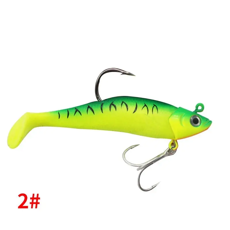 Cebo con cabeza de anzuelo tipo pez, señuelos reemplazables para el cuerpo del pez, señuelo interior de plomo de pesca suave con gancho - imagen 3