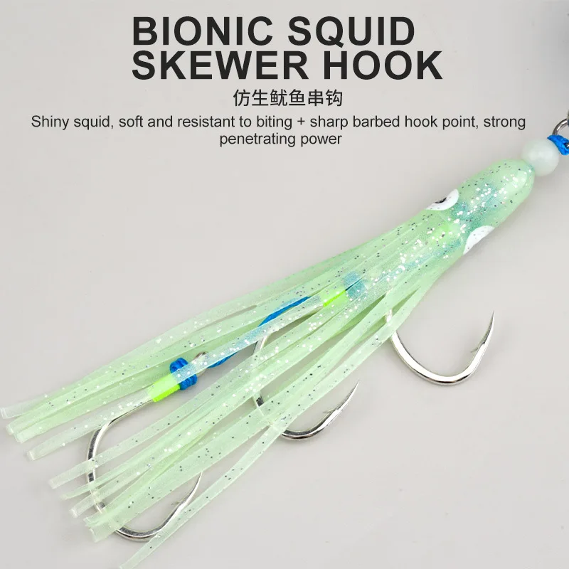 Gancho de cabeza de plantilla de Metal 100g150g200g250g300g Kabura Bullet calamar señuelo ganchos de asistencia hundimiento Jigging señuelo Bottomship Marlin Inchiku - imagen 4