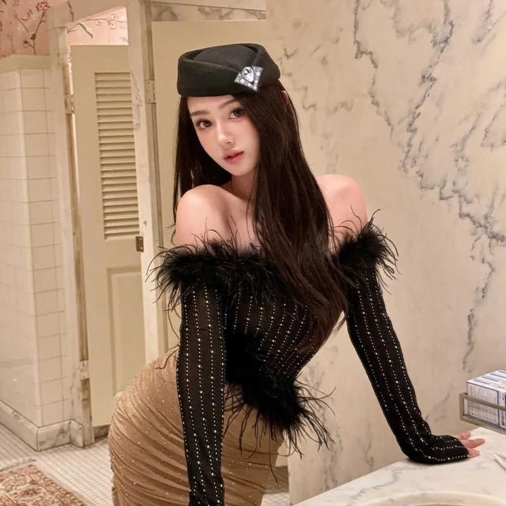 Nuevo Sombrero de copa con diamantes de imitación, pastillero Vintage francés de lana de Cachemira, sombrero informal, vestido de fiesta - imagen 4