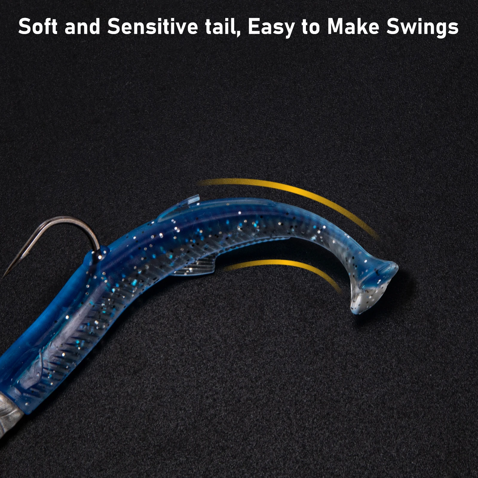 Señuelo anguila Sandeel cola paleta anzuelo jig head – trucha lucio - imagen 3