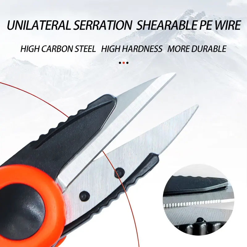 Mini tijeras de plástico portátiles multifunción, cortador de línea, equipo de pesca, 1 piezas - imagen 4