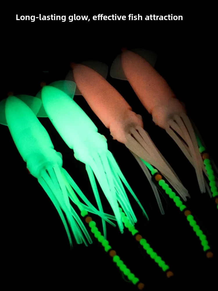 KEARMMING LED doble flaing Fi ganchos de luz Swordfi Fiing Gear Ocean Boat Fiing calamar simulado luz Fi señuelo ganchos - imagen 5