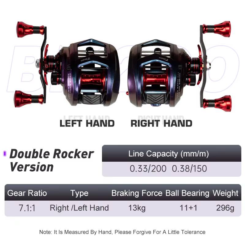 TEASER Carrete Jigging Paso Lento 7.1:1 Aluminio 11+1BB Arrastre Fibra - imagen 2