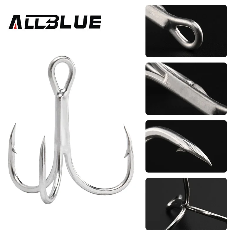 ALLBLUE Ganchos agudos súper fuertes Ganchos afilados 2/0 1/0 1 #   2 #   4 #   6 #   8 #   10 #   10 unids/lote aparejos de pesca aparejos terminales de anzuelo - imagen 3