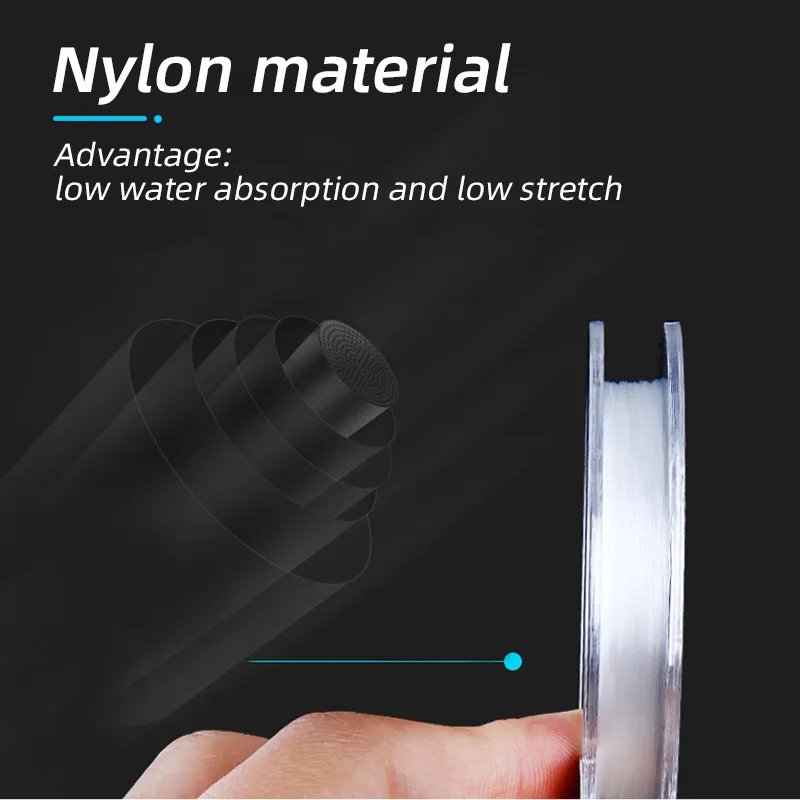 Mosodo 50M línea líder Tippet 0X-7X 3-12LB fuerte tracción 100% línea líder Tippet de nailon para pesca con mosca de fluorocarbono puro - imagen 2