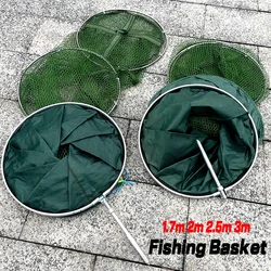Salabre telescópico plegable de nailon 1.7-3m – Red pesca multiuso