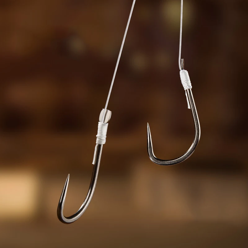 Anzuelo de dientes antibobinado con púas, anzuelos dobles para atar el producto terminado, accesorios de pesca, juego de anzuelos de pesca Iseuni - imagen 4