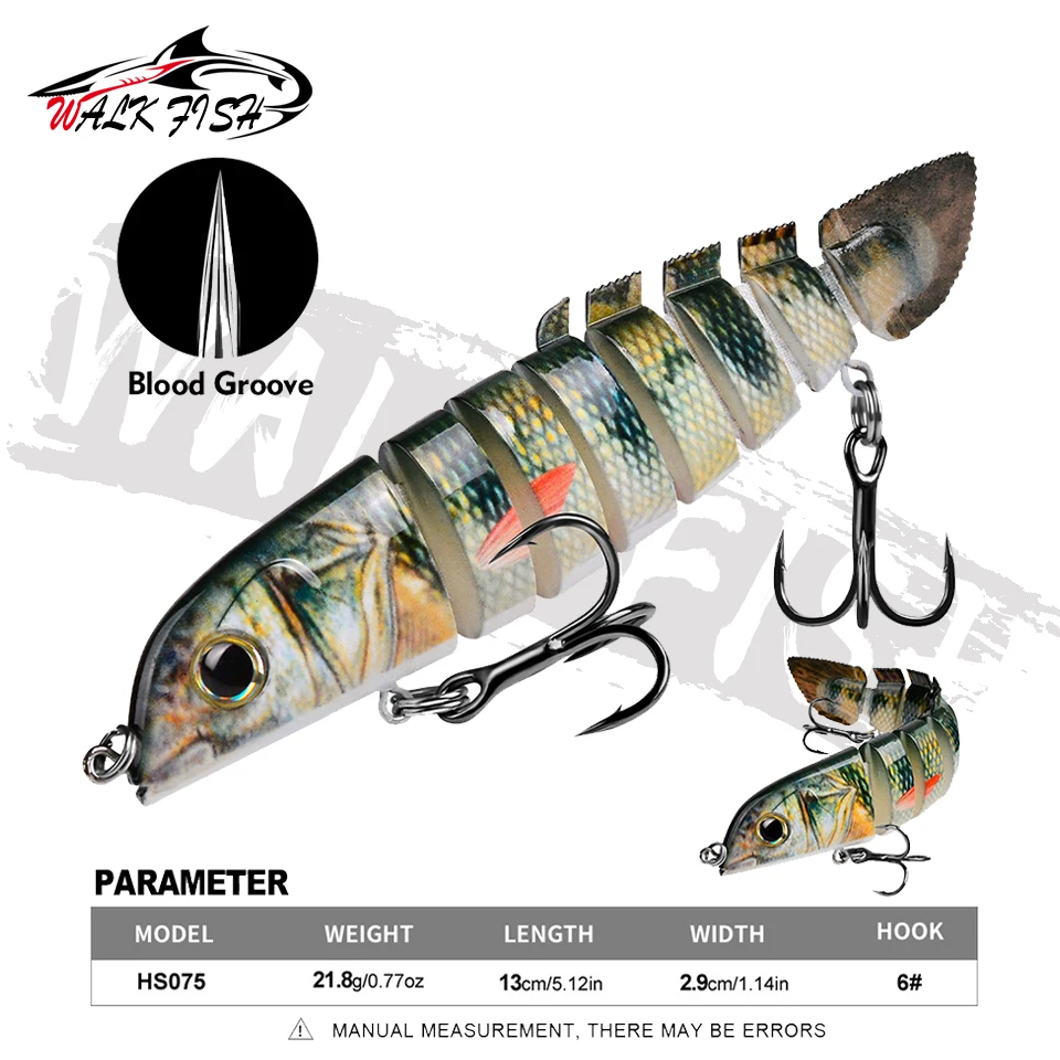 Señuelo multiarticular WALK FISH – Hundimiento lento para lubina - imagen 5