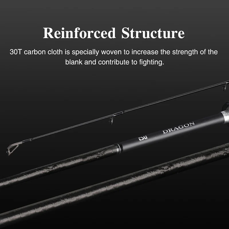 Caña de carbono TSURINOYA DRAGON 1,98 m 2,08 m UL/ML ML M 3-21g pesca giratoria de acción rápida y caña de pescar Baitcasting guía FUJI - imagen 3