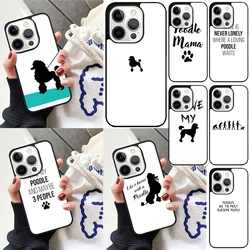 iPhone funda con silueta caniche — diseño resistente y elegante