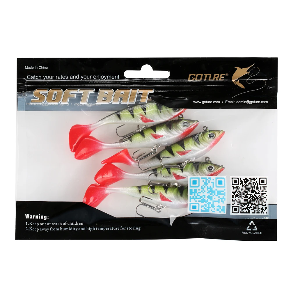 Goture-señuelo de pesca suave, cebo Artificial de silicona, Wobblers de plomo para Lucio, aparejos de pesca, 8,4 cm, 10,7g, 5 unids/set - imagen 5