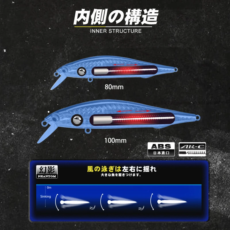 Jerkbait D1 DT5021 – Minnow hundible para lubina y atún - imagen 3