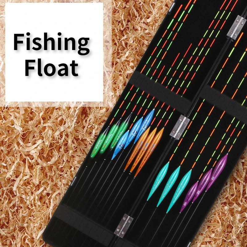 Juego de flotadores de pesca con caja, boya Vertical llamativa para miopía, Tilapia, carpa cruciana, alta sensibilidad - imagen 3