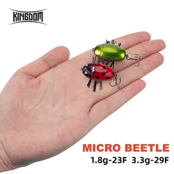 Kingdom Microbeetle Señuelo Wobbler duro flotante insecto lucio lubina