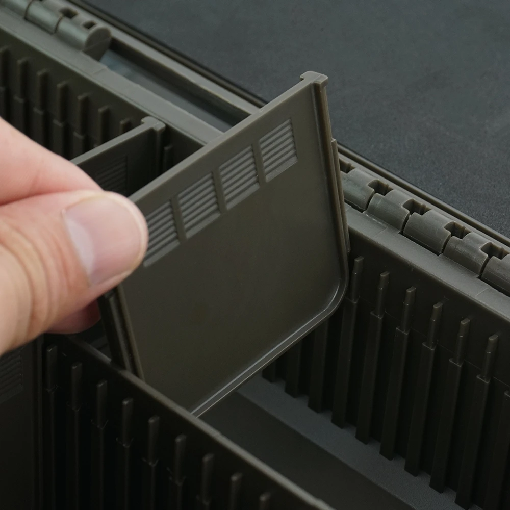 Hirisi-caja de pesca de carpa, portátil, multiusos, accesorios de pesca, compartimentos, caja de pesca, aparejos de pesca W511 - imagen 4