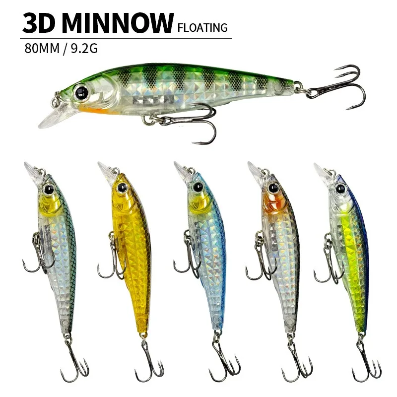 Crankbait flotante con ojos 3D y sistema de lanzamiento largo - imagen 3