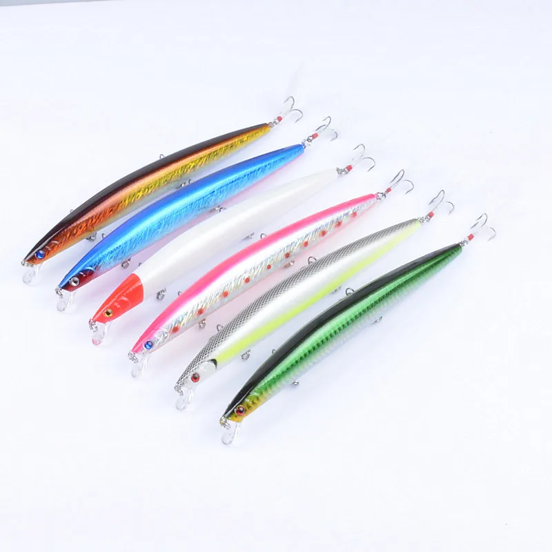 Luya-Cebo flotante para pesca en el mar, cebo biónico de plástico duro, pargo negro, Minnow, 6 colores, 18,5 cm/22g - imagen 4