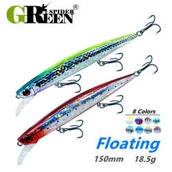 Jerkbait Wobblers 15cm Señuelo duro 18,5g 1,5m profundidad lance largo