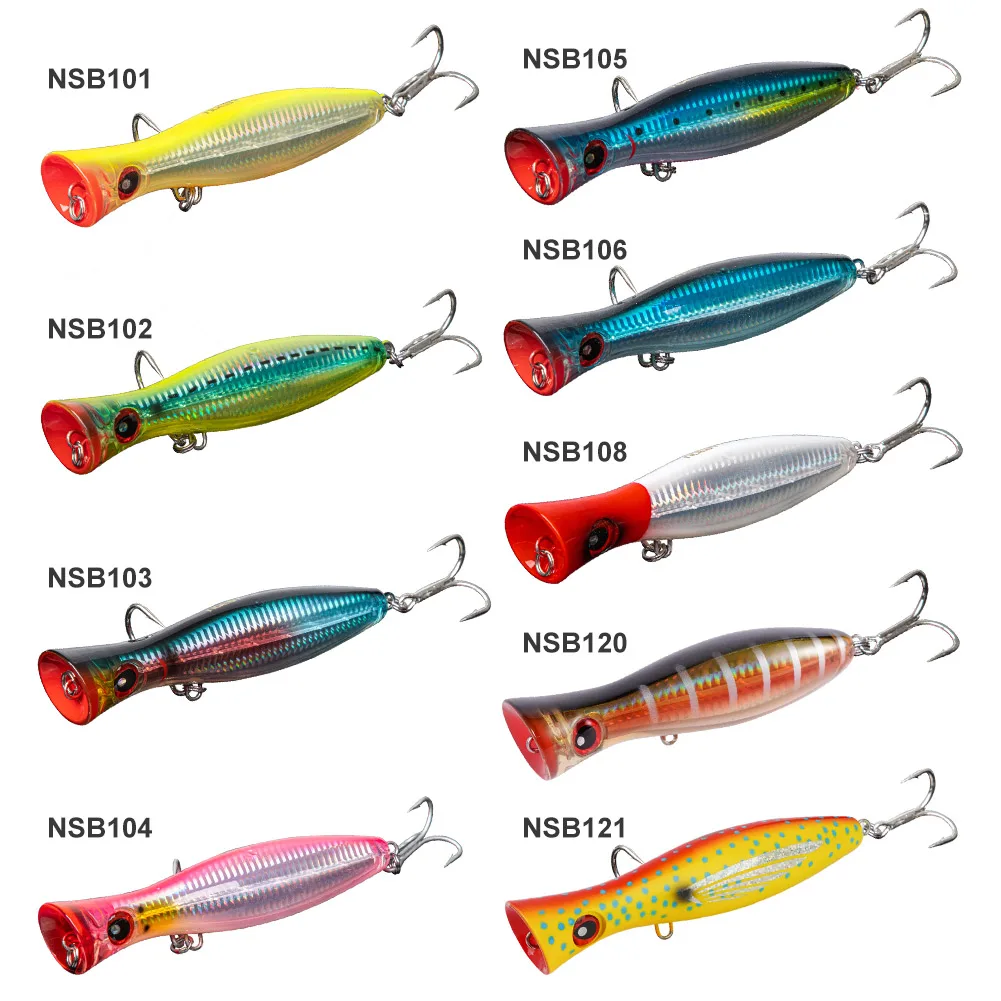 Señuelos de pesca Noeby Popper, 12cm, 43g, 16cm, 78g, 20cm, 150g, Wobbler flotante de agua salada, cebo duro Artificial para señuelo de pesca GT - imagen 4