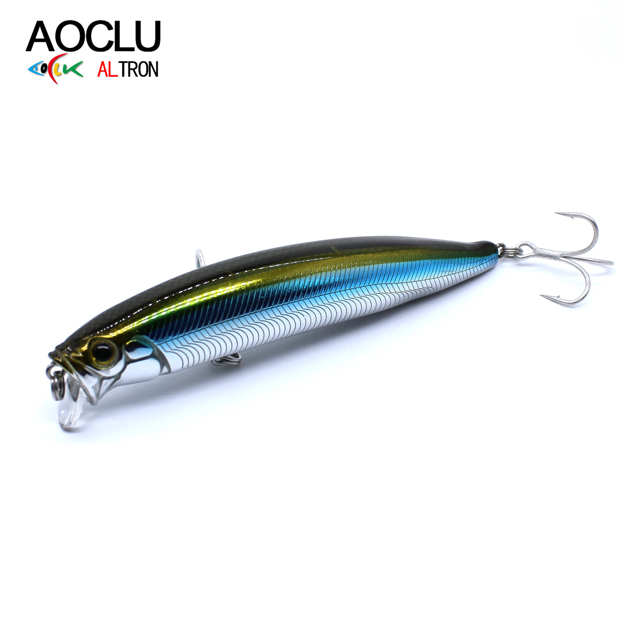 AOCLU Seabass Killer flotante Wobbler 105mm 17,9g 0,1-0,5 m cebo duro Minnow Jerk señuelo de pesca transferencia de peso anzuelos de fundición larga - imagen 4