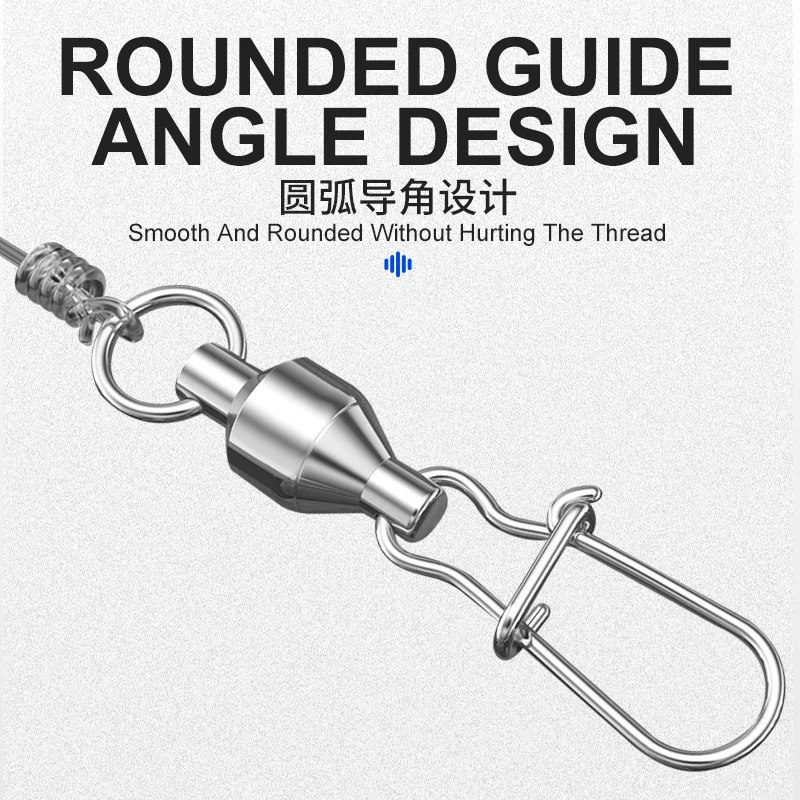 OBSESSION LT005 10 unid/bolsa rodamiento de bolas anillo sólido giratorio conector de pesca barril giratorio señuelo para accesorios de pesca de mar - imagen 5