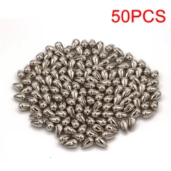 50 Uds. Cabezales de plantilla para pesca en hielo colores primarios sin gancho 2,7mm-7mm lágrima gota invierno Lucio señuelo Material de pesca DIY