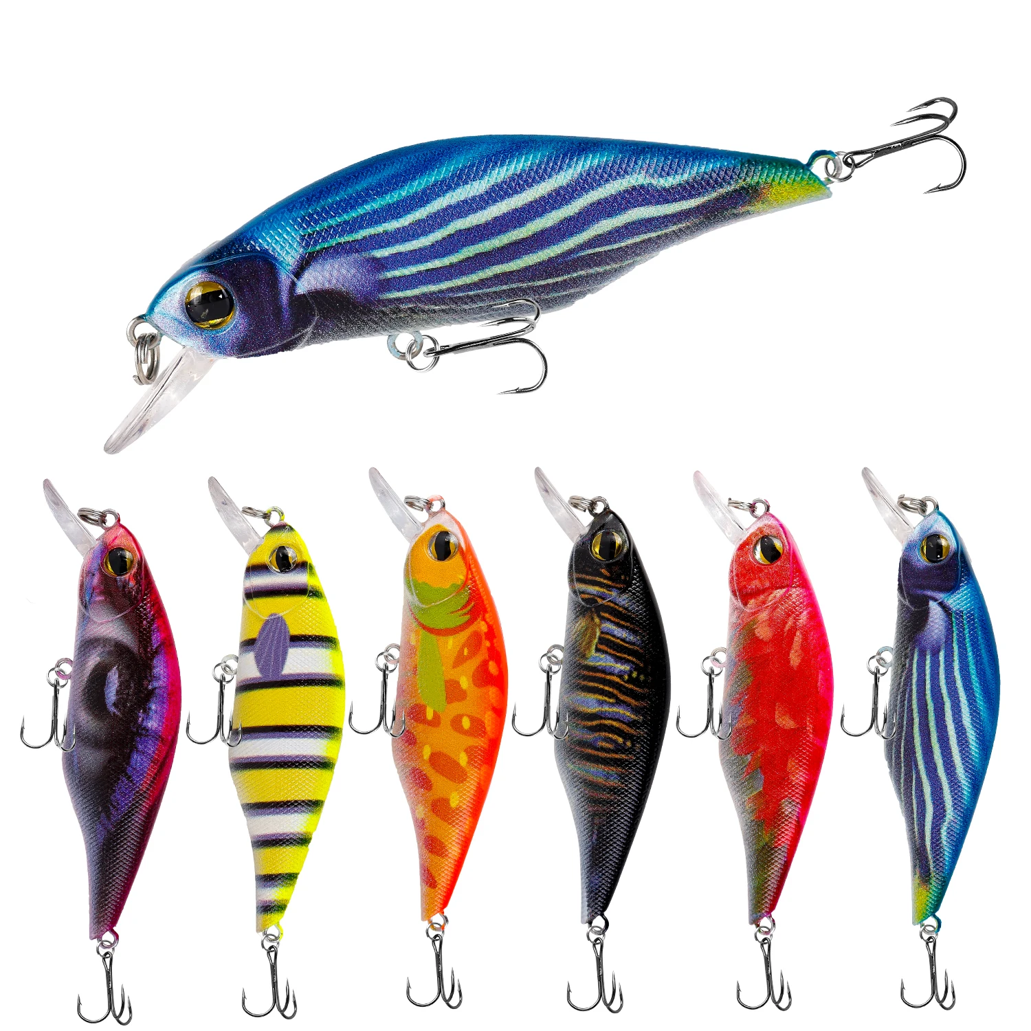 Señuelo de Pesca flotante de pececillo, 1 Uds., 8,5 cm, 11g, cebo duro de plástico Artificial, Wobblers, Crankbait, Lucio, Pesca, aparejos de Pesca de carpa