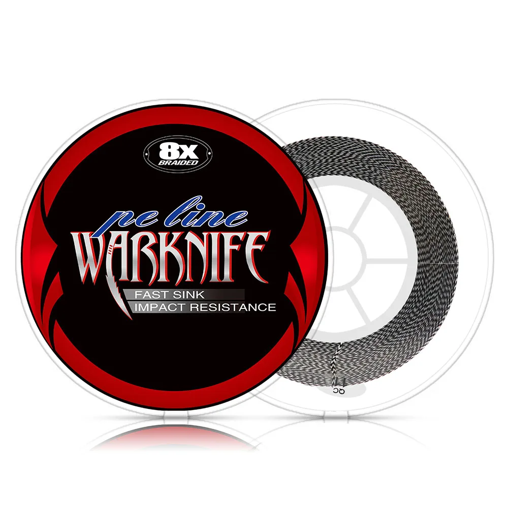 Warknife-Línea de anzuelos de asistencia trenzados, 8 hebras, 100M, 150M, 200M, 130-300LB - imagen 2