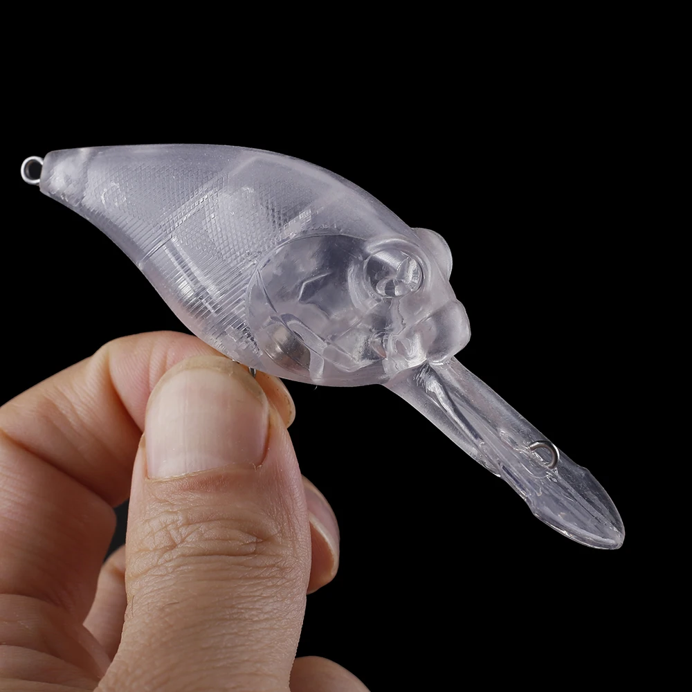 Chan'sHuang, 10 Uds., cebo en blanco sin pintar, 95mm, 15,5g, sonajeros flotantes Crankbait de agua profunda, señuelo de pesca Artificial hecho a mano DIY - imagen 4