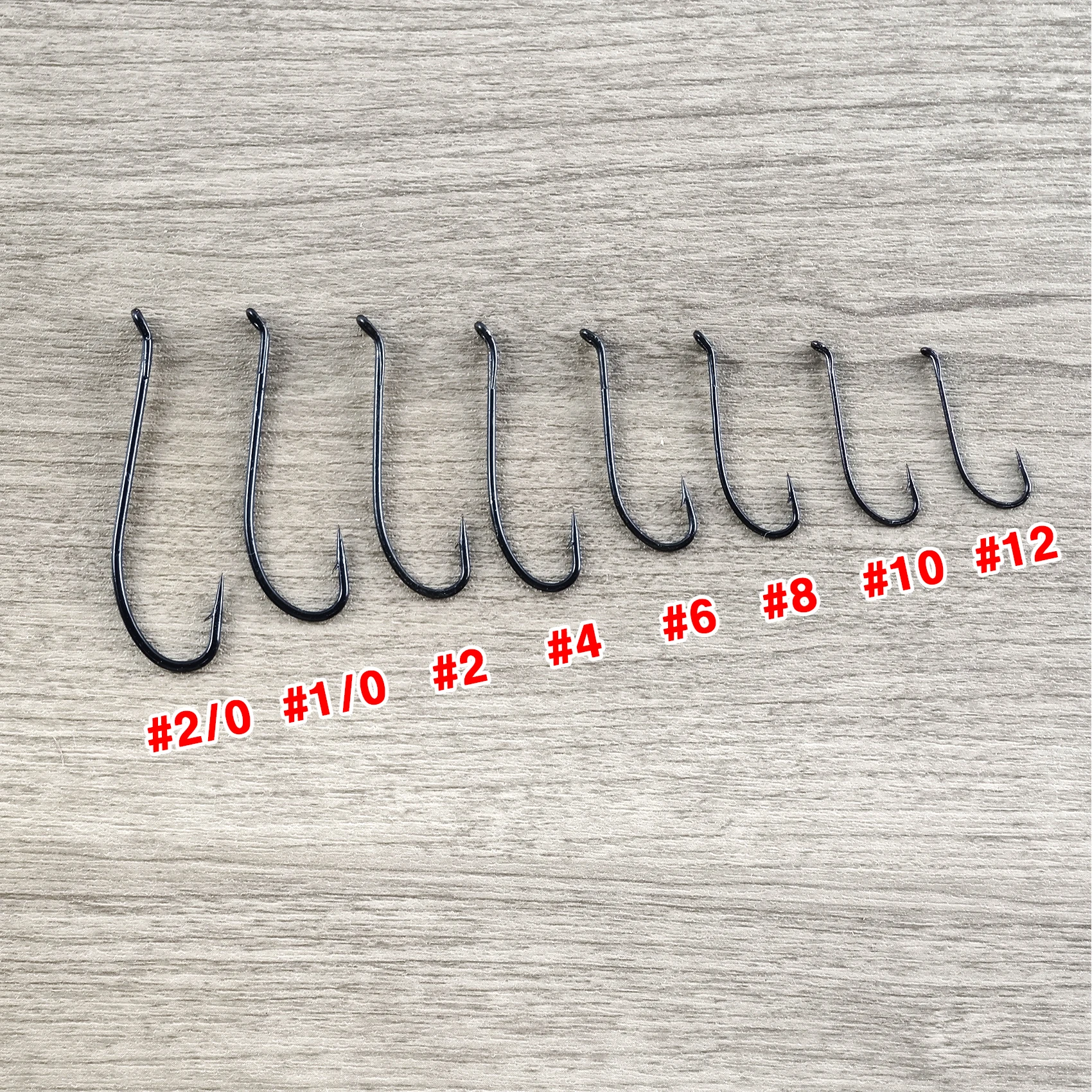 100 Uds Eupheng EP-TMC7999 anzuelo de pesca con mosca húmeda con cabeza de acero salmón níquel negro ojo de bucle cónico volteado hacia arriba - imagen 4