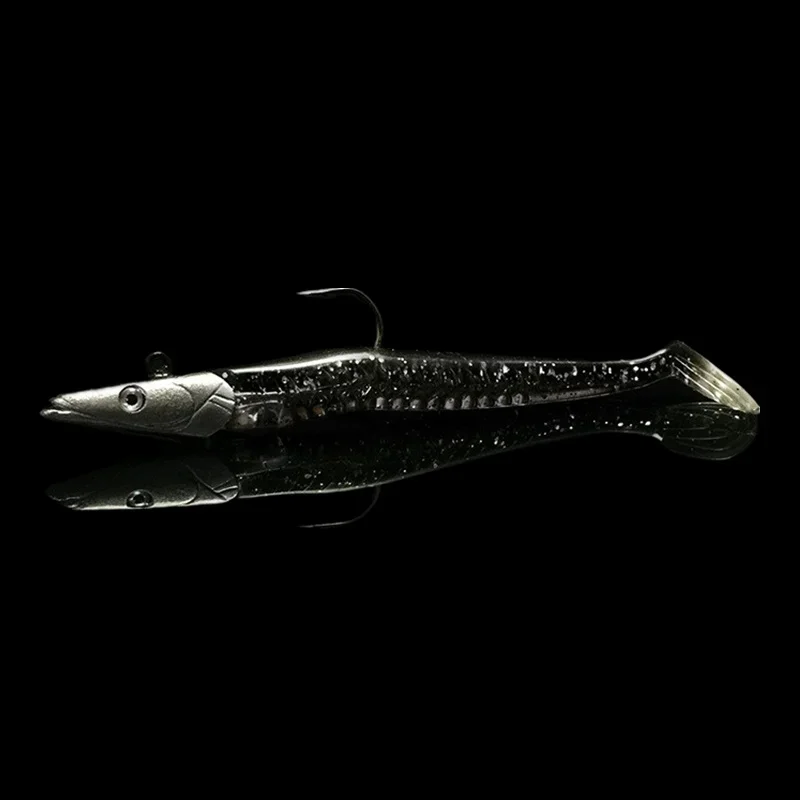 5 uds 11cm 22g cabeza de plomo cebo brillante cebo Artificial un solo gancho Swimbait cuerpo de PVC suave señuelo de pesca ganchos - imagen 5