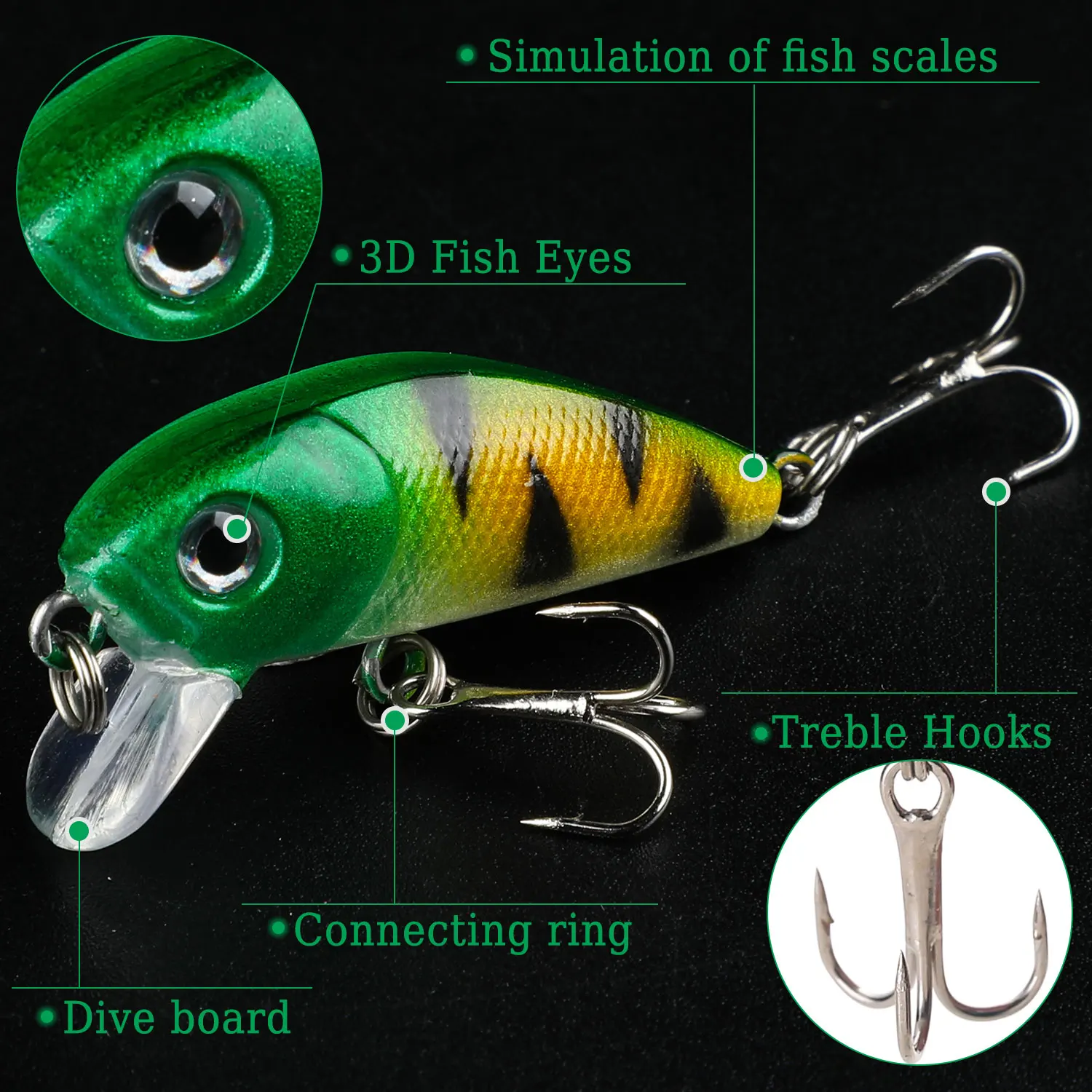 Sougayilang Señuelo Crankbait – Wobbler duro para lubina - imagen 2